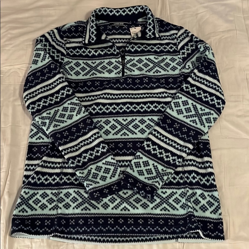 Lands End fleece 1/4 zip sweatshirt